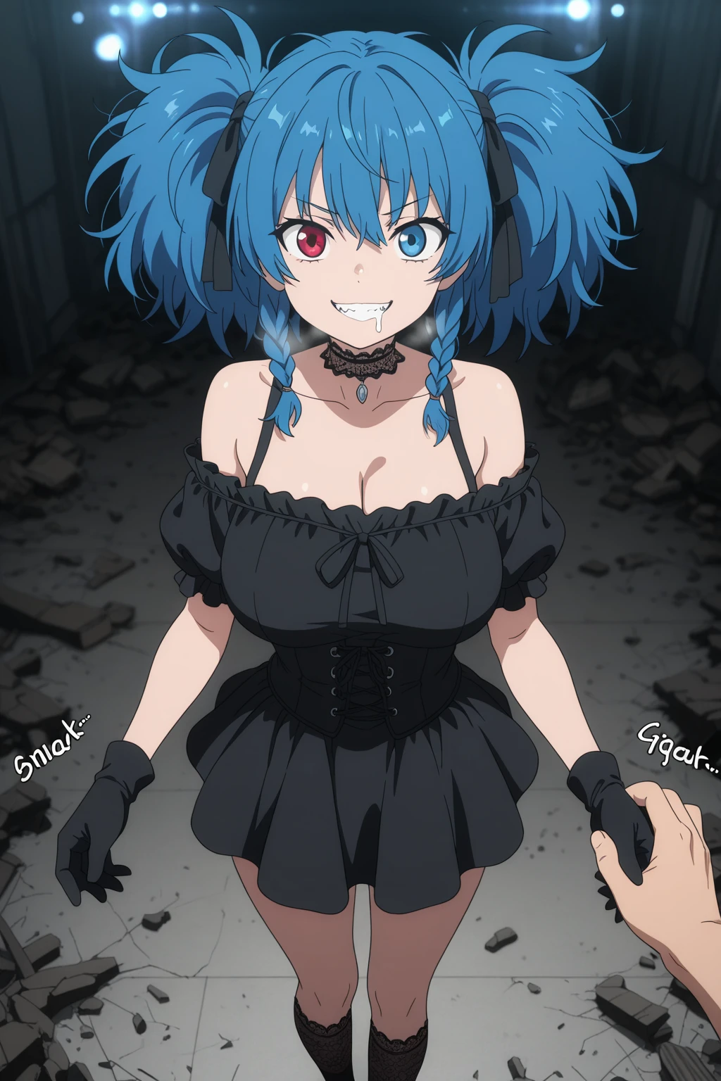 masterpiece, best quality, full body, 1girl, bangs, black choker, black necktie, black hair, blue skirt, blush, bracelet, breasts, choker, clothes around waist, collarbone, collared shirt, cowboy shot, dress shirt, ear piercing, eyebrows visible through hair, gradient hair, grin, gyaru, jewelry, kogal, long hair, looking at viewer, loose necktie, necktie, piercing, plaid, plaid skirt, pleated skirt, red eyes, ring, , shirt, skirt, smile, solo, white shirt, street, sky, cherry blossoms, petals,illustration, (magazine:1.3), (cover-style:1.3), fashionable, woman, vibrant, outfit, posing, front, colorful, dynamic, background, elements, confident, expression, holding, statement, accessory, majestic, coiled, around, touch, scene, text, cover, bold, attention-grabbing, title, stylish, font, catchy, headline, larger, striking, modern, trendy, focus, fashion,