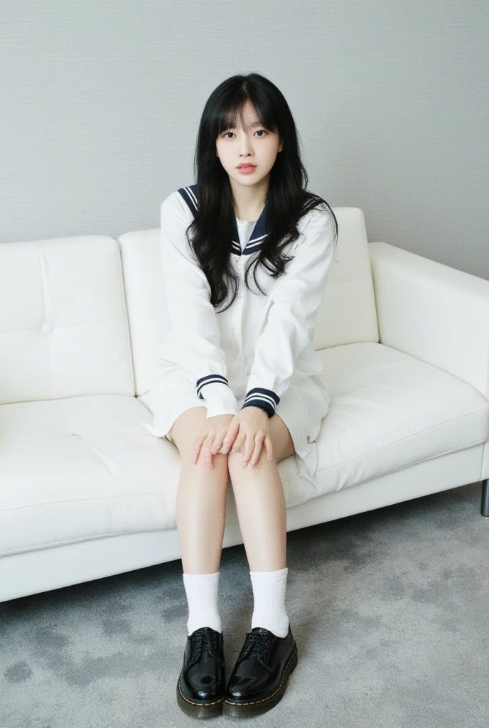 white short socks,best qualtiy,tmasterpiece,超高分辨率,(realisticlying:1.4),teens girl,Juvenile, Precise eye area