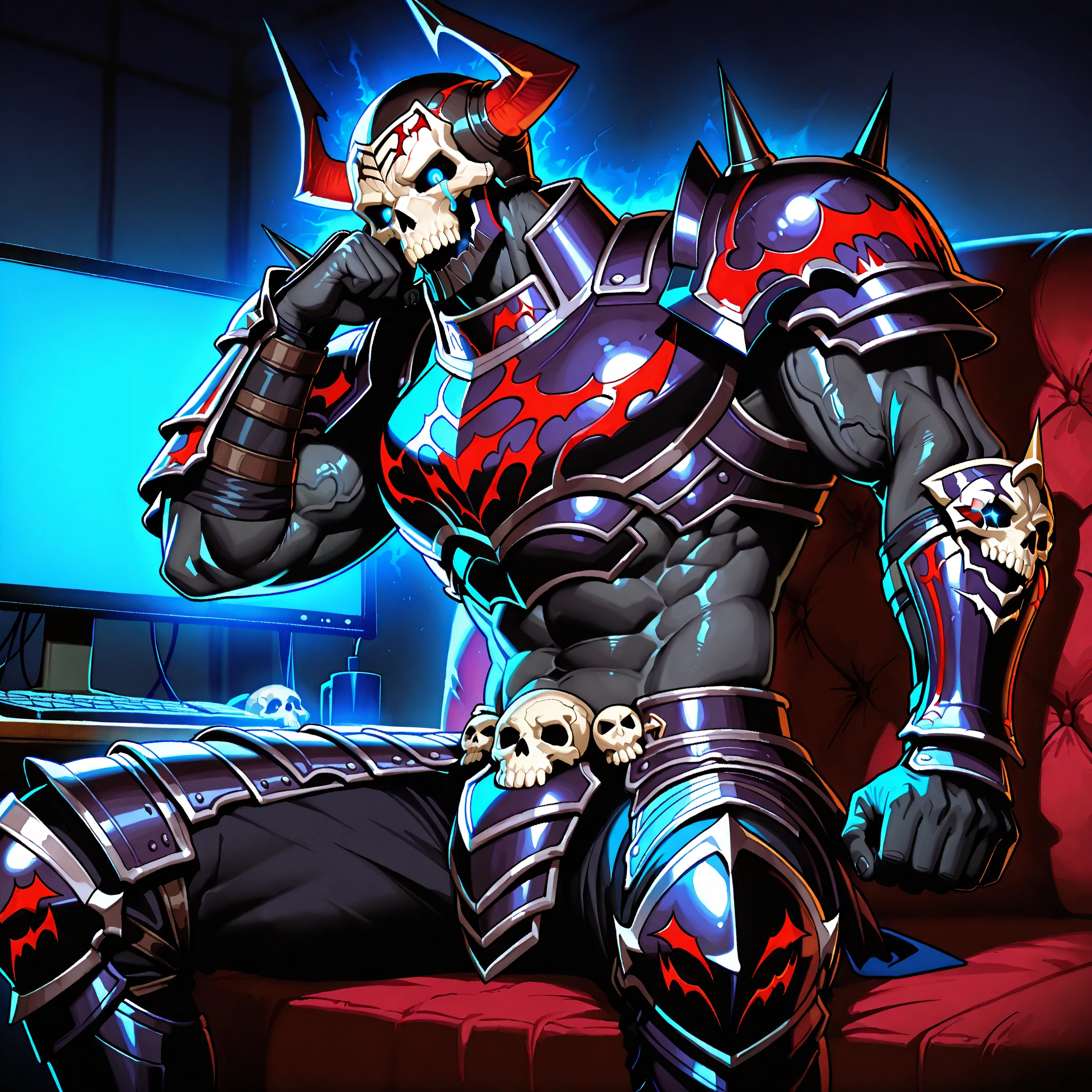 <lora:blackScleraTestInpaint_v10:1>, black sclera, red eyes, ((man:1.5)), ((1man:1.4)), ((half-closed eyes:1.9)), ((evil smirk:1.1)), ((manly eyes:1.8)), ((red demon eyes:1.4)), ((realism:1.9)), ((hyper realistic:1.3)), (extremely detailed CG unity 8k wallpaper), (masterpiece), (best quality:1.2), Perfection, (highres), (illustration:1.1), (cinematic light:1.1), finely detailed, intricate details, (best illustration), 8k resolution, intricate details, best quality, realistic, ultra-detailed, best illumination, best shadow, ultra-HD, cryengine, ultra hd, (detailed reflection), detailed shadows, (((intricate details))), smooth, ((perfect shading)), high quality metal texture, metallic luster, highly detailed illustration, (semi realistic:1.6), (wide_shot:1.2), (midriff), (great composition:1.0), ((((A man in a 1950s suit lounging next to multiple girls in a post-apocalyptic casino:1.5)))), (multiple girls), (1male), (elegant pose:1.8), ((muscular male)), ((wearing tactical armor with breastplate)), ((1950s suit)), (1girl), very detailed face, ((black clothes)), ((high quality black tactical gear, black tactical vest)), clothes flapping with wind, (black urban_tech-wear + black_gloves), (stalker \\(warframe\\), ((beautifully detailed metallic black skull mask)), (beautiful intricate black hood), ((intricate beautifully detailed skull_mask)), ((black tactical vest + black tactical gear + black shirt)), (survival gear), black clothing, tall boots, (long black coat), ((dystopian cowboy:1.5)), (((wearing highly detailed torn black cloak))), complicated background, dynamic camera angle, in Passage, ((wild west wasteland)), (warzone), ((Fallout New Vegas:1.0)), ((high quality detailed casino)), reflected light, ray tracing, (depth of field), ((cinematic lighting)),(best illumination), (hyper intricate details), ((ultra-detailed)), 4k unity, (extremely detailed CG:1.2), (8k:1.1), Artstation, ((by sui ishida, by Wenjun Lin, by Kehinde Wiley, by Ken Wakui)), ((semi-realistic)), (realism), (dynamic), (epic),