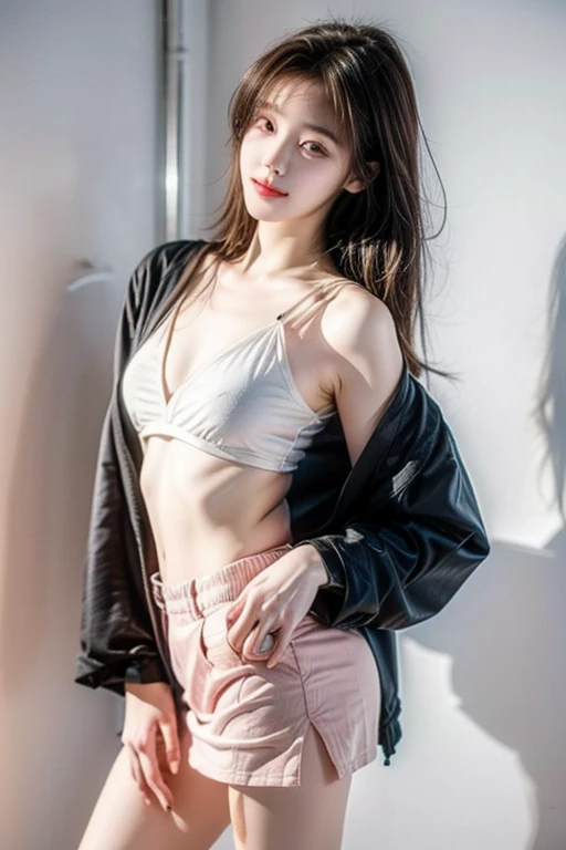 Half-body photo, Beautiful woman, Messy Hair, Girlish, Symmetrical bun, hair accessory, jewelry, Delicate face, eye Shadow, belly button, Dunhuang style, Delicate embroidery, silver jewelry, Silver Streamer, White Streamer, Light blue streamer, Delicate skin, soft Light effect, delicate and Smooth hair, Exquisite detail, Eye highLights, White skin, Delicate depiction, Extreme Detail, quality, thin, thin and long, pink々Became, Hair Details, thin bangs, Shawl Hair, Right body, Shadow, Air Van, 8k, Super quality, High-quality fabric, soft, Smooth, Smooth texture, Dunhuang style, Exquisite pattern, Correct hand drawing, Anatomically correct, Accurate, night, dark night, Light, Tyndall effect, Ray Tracing, Head-up display, Big Breasts, Cleavage, sexy thongs, A faint blush