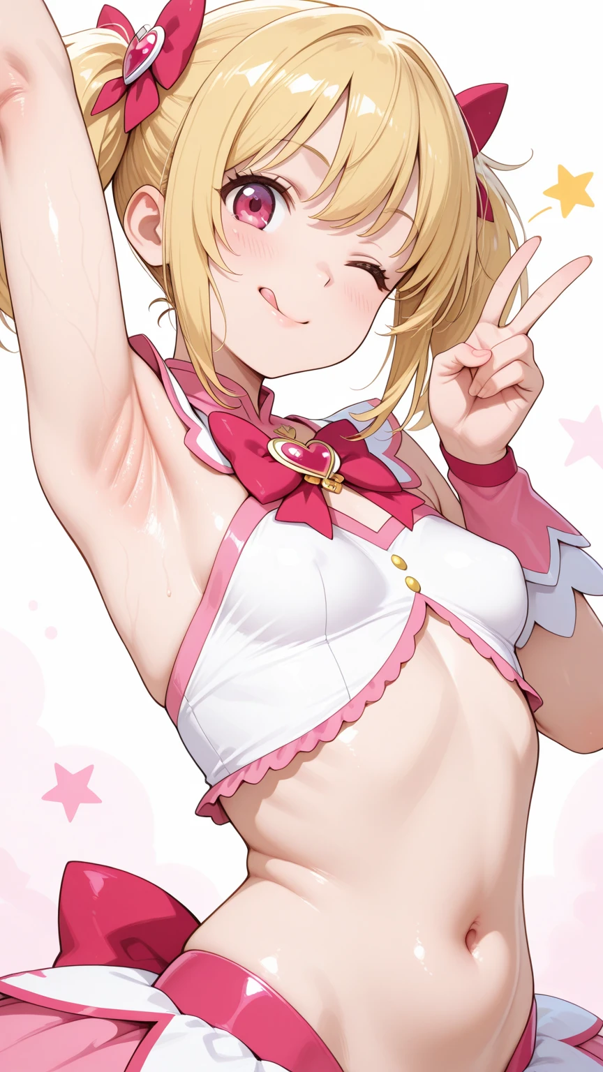 1 girl in, purple color  hair、Purplish pink eyes that dreamers desire, (Blonde hair) , small stature, Colossal tits, Lori, (masutepiece:1.2, Best Quality), (finely detailed beautiful eye: 1.2), (beautifull detailed face), (perky chest:1.1), (pointed chest:1.0), (cakes magazine cover:1.3)，(Best Illumination, extremely delicate and beautiful), sexy pose,make a cocktail , in a bar counter, ((Cinematic Light)), Dramatic light, (Pale white background:1.5), Short bob hair（1:3）、Ultra Contrast、Braid a little around the ears, White long dress、only has 5 fingers、Her  is visible through the white 、Wet pants、You can see inside your 、full of sweat、mocking look、、nffsw,Arms crossed、grab the arm、Shoot from below,Best Quality、Large breastuscular 、Pubic hair,high-level image quality、hightquality、8K,perfect hand、5 fingers、finger pin、Perfect Finger、T back、、noise cut、bullet hand、Her hair color should have been a brighter purple.The skirt part is also carefully expressed..、Purple skirt、the skirt is floating in the wind、Dark purple 、Pubic hair majority,(with sparkling eyes and a contagious smile),open mouth,from below:1.2, highest quality, high resolution,Real World, Natural light,perfect Natural light, Looking at Viewer,
