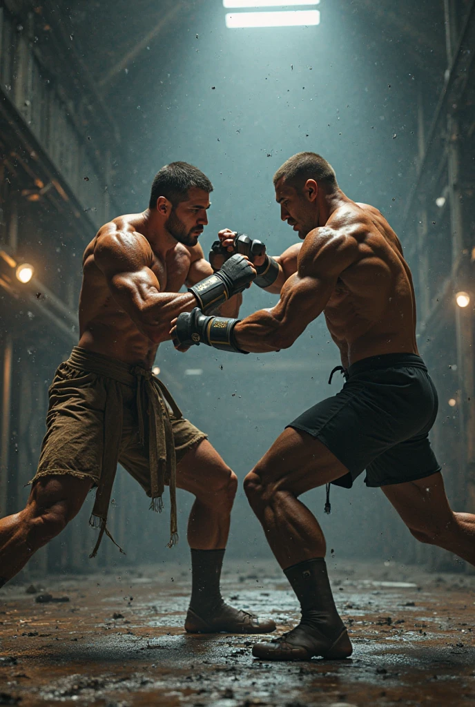 A very tall boxer woman should have a boxing match with a skinny short man.