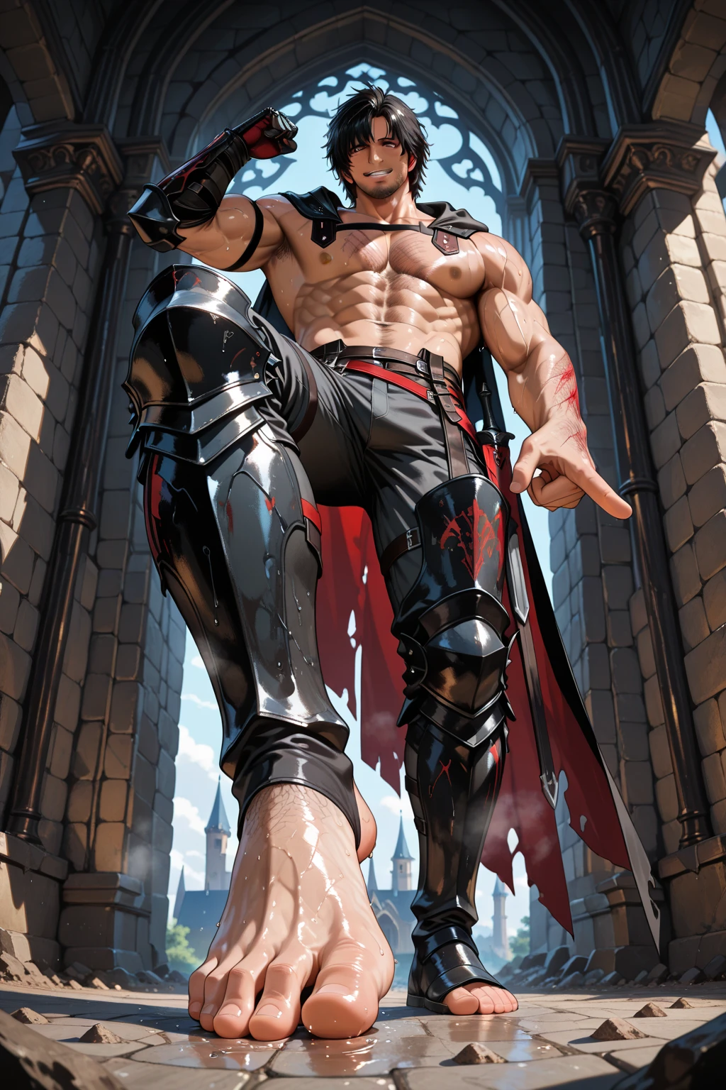 (cowboy shot), sfw, (masterpiece), (best quality:1.0), (ultra highres:1.0), detailed eyes
BREAK
TonraqTLOK , male, black biker jacket, white tank top, black leather pants, spikes, riding
BREAK
yhmotorbike
BREAK
outdoors, gorgeous view