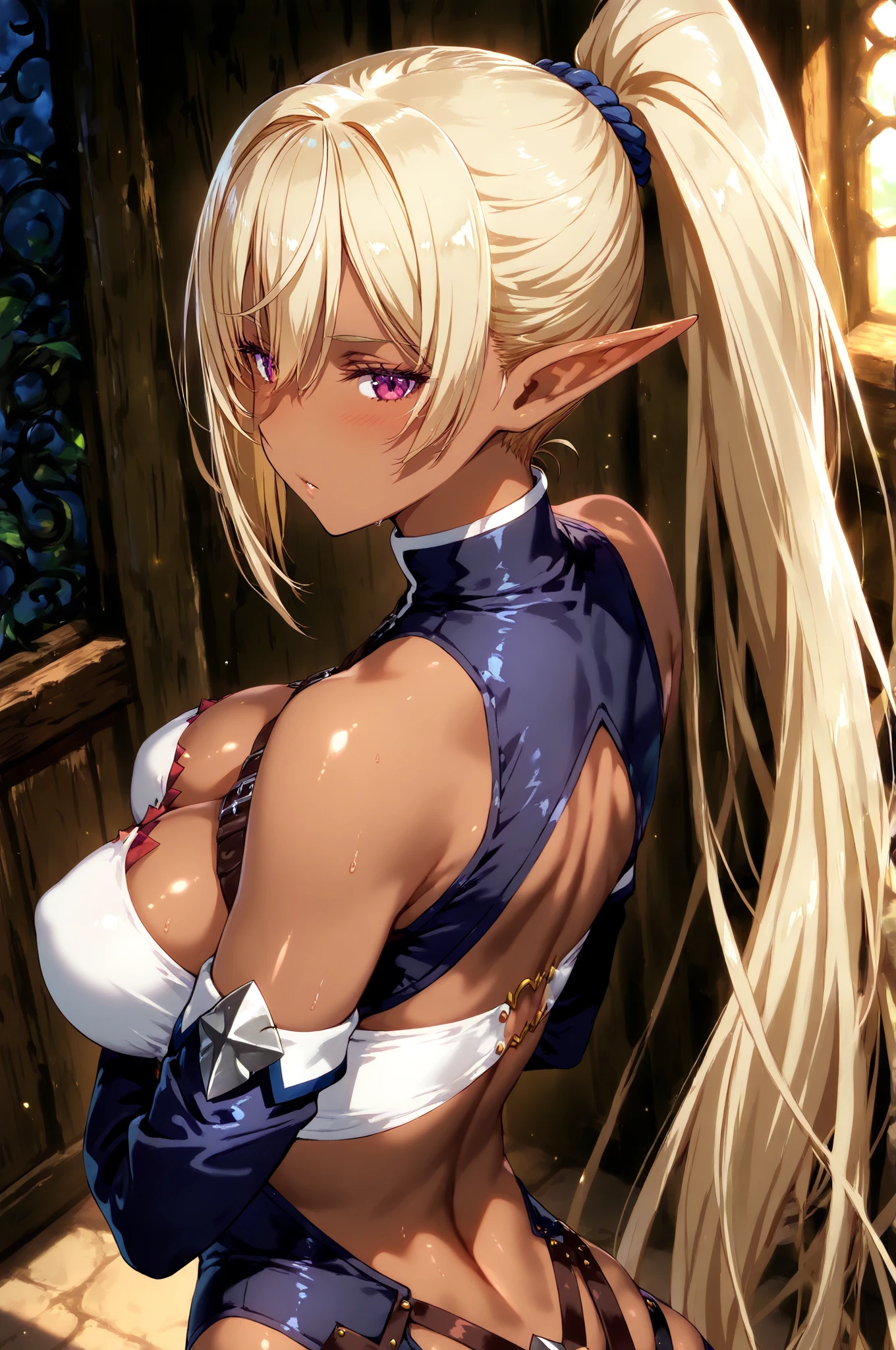 Dragon Girl (white hair) (green eyes), (hair over one eye) (alone), 4k full hd, (((Perfect figure high resolution, ((Best quality at best)),masterpiece,quality,Best quality ((Tabletop)),(((highest quality))),((Very detailed)),((((Realistic)))), Photorealistic:1.37, (Super realistic), (High resolution), (Very detailed), (Best illustrations), (Very detailed細), (Detailed face), (Beautiful expression), ((Details highest quality skins:1.2)), ((Moisturizing the skin)), ((Reddish blush)), (Very detailed background, Detailed Background), Looking at the audience, Huge breasts, Toned thighs, Beautiful cityscape
