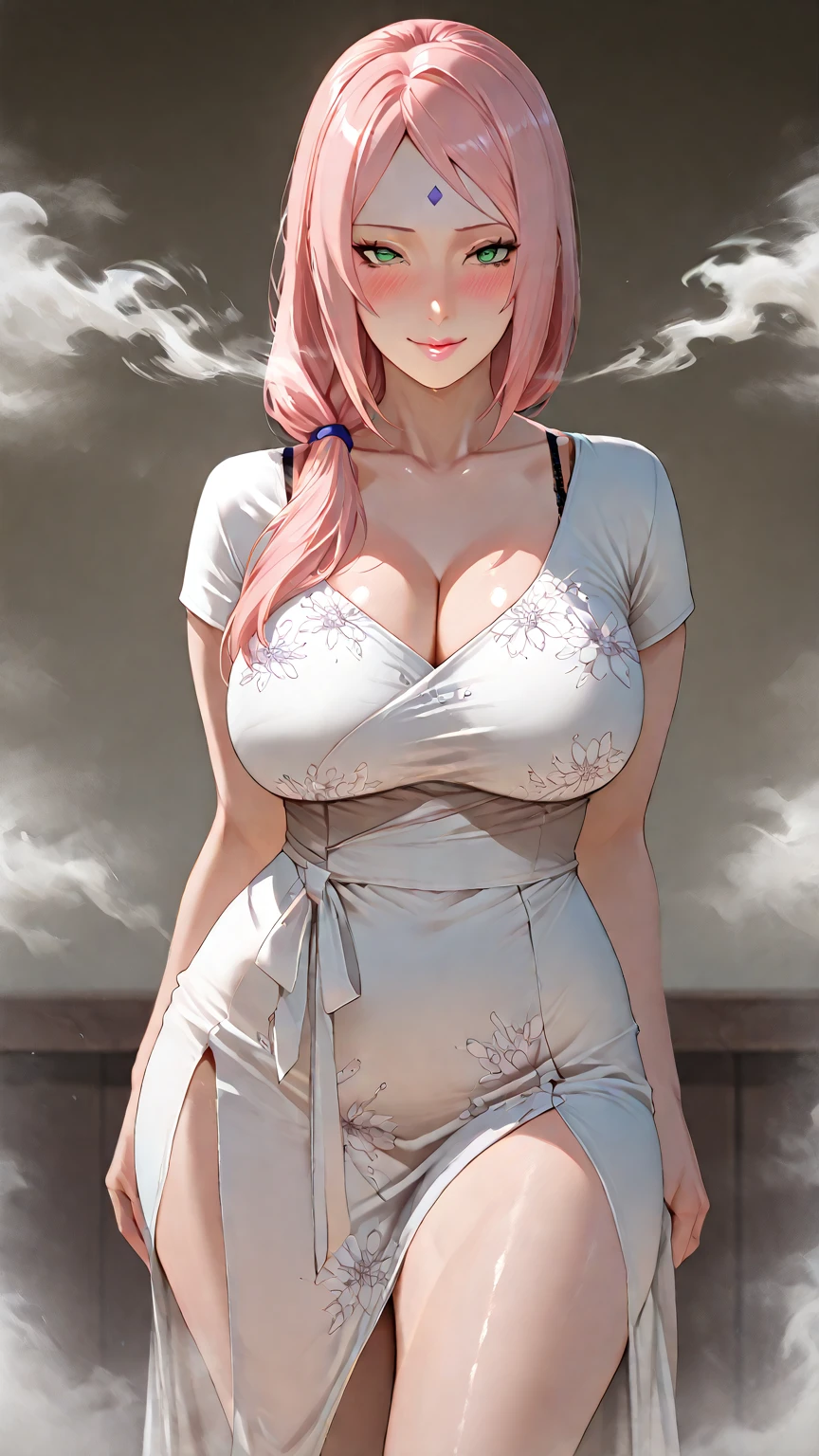 masterpiece, best quality, very aesthetic, absurdres, 1girl, mature_lady, in Desert ,Mummy_clothes, bandage_clothes, bandaged_chest, bandaged_fingers, bandaged_hand, bandaged_head, bandaged_neck, bandaged_thighs, bandaged_pants, bandages cover body, ,makima_(chainsaw_man),chainsaw_man, 1girl, red_hair, ringed_eyes, yellow_eyes,,in Desert, Desert Princess,surrounding by flowers,falling_petals, outdoors, petals,,,blur background,background defocus,