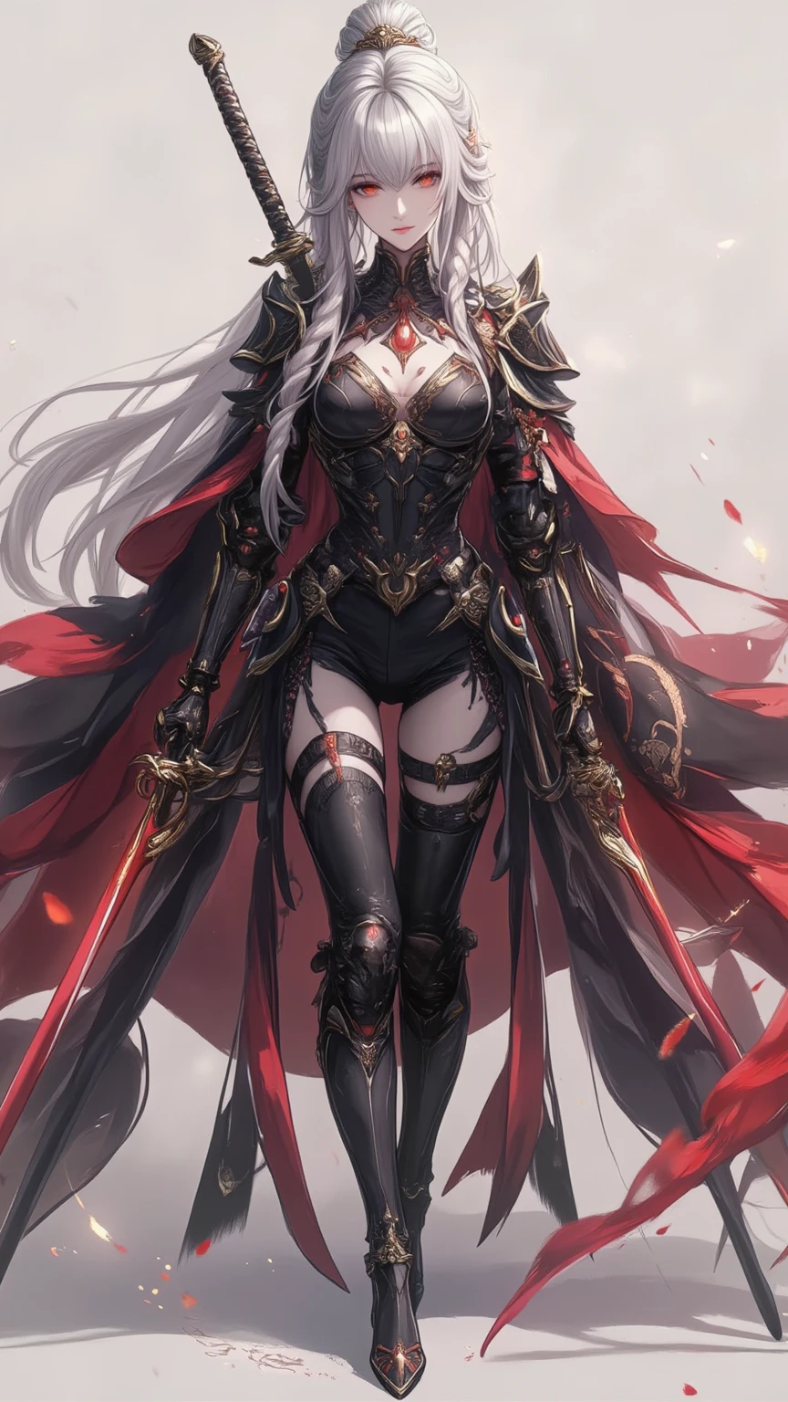 1mechanical girl, mechanical limbs, full body shot, detailed face, thin waist, mechanical artifacts, long hair, highly intricate details, realistic lights, ultra details, 8k, ultra sharp, masterpiece, epic,