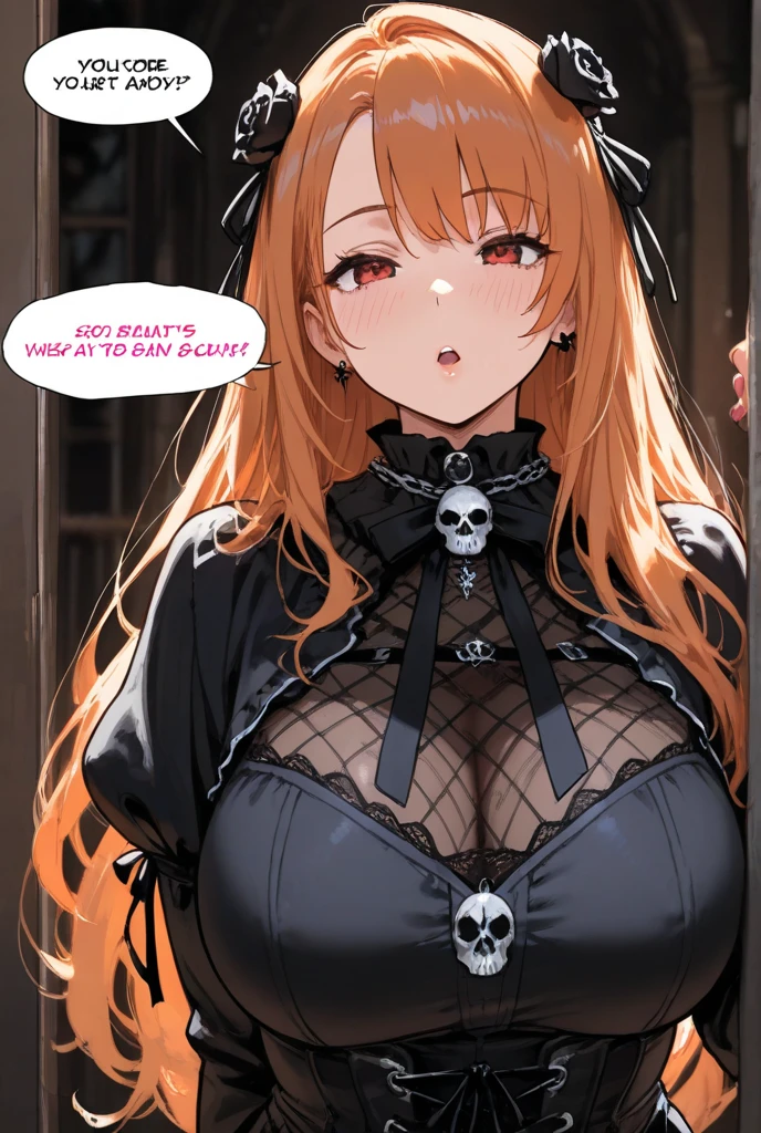 Zombie mommy with very big and huge breasts