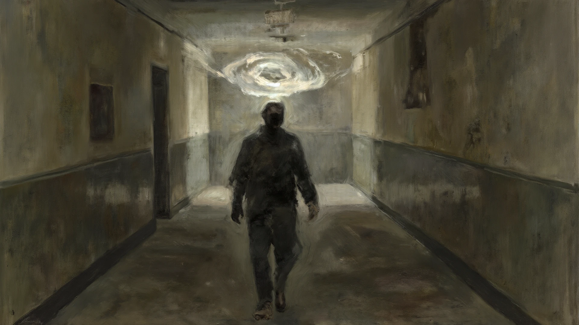 Pitch-black tunnel、Shadow of a person、indication、Eyeball、Blood pool、blood droplets、Swirl、darkness、Painting:Junji Ito