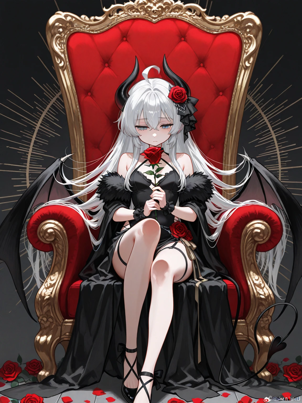 ((best quality)), ((masterpiece)), (detailed), 1girl, Character design, female, dynamic poses, long white grey hair, grey white eyes, very skinny, detailed, best quality, no accesoires around the neck, no shoes, prominent collarbones, skinny arms, flat stomach, visible hip bones, full body, blank white background, plain background, white background, red and white clothing, Bloodborne inspired, occult aesthetic, occult, detailed and intricate steampunk and detailed gothic, NSFW, Very dramatic and cinematic lighting, cosmic horror, grim-dark, side-lighting, perfect face, NSFW, Fluttering lace flared long knee length dress with frilly petticoats, knee length dress, pleated petticoats, petticoats gothic, complex lace boots, side-lighting, gothic aesthetic, wielding a mighty sword with mechanical components, mandalas, small breasts, a fairy, various different types of insect wings, NSFW, full body, whole body, body, plain background, white background, blank background, no background, white background NSFW, chains, full body, whole body, head-to-toe NSFW