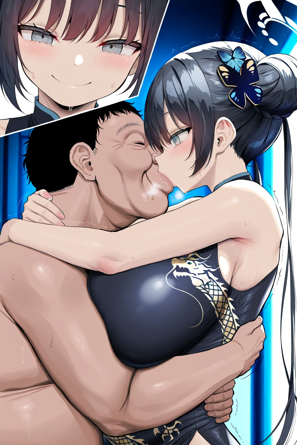 nsfw,High quality,1 woman, Beautiful woman,High-definition illustrations,Masterpiece,40yd old,milf woman,Black Hair,mother,drooling,Medium breasts,beauty breasts,fall into pleasure,spoken japanese,Cuckold face,Cuckold sex,Glossy mature milf,Being raped by multiple men,another hands nipples tweak,over cum on the whole body,sexy fashion,another man licking my body,deepkissing,spread legs,Her face arches back in pleasure,