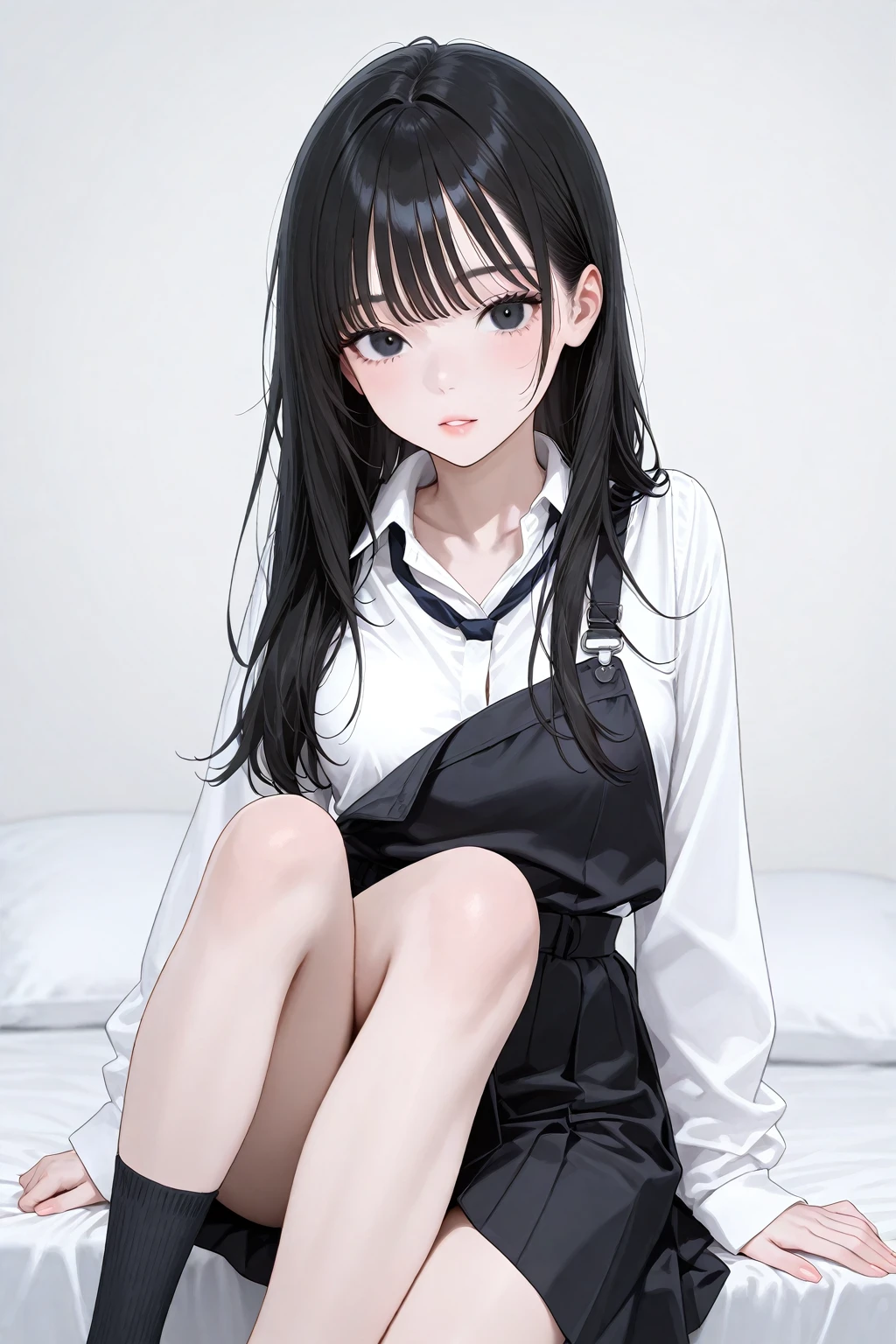 ((masterpiece, best_quality)), 1girl, (photorealistic:1.4),  solo, white_background, black_hair, long_hair,   zettai_ryouiki, skirt, ((full_body)), <lora:jJNgy_jJNgy:0.0>  <lora:mikuya_v15:0.8>  <lora:sfgp1-v2-000016:0.6>