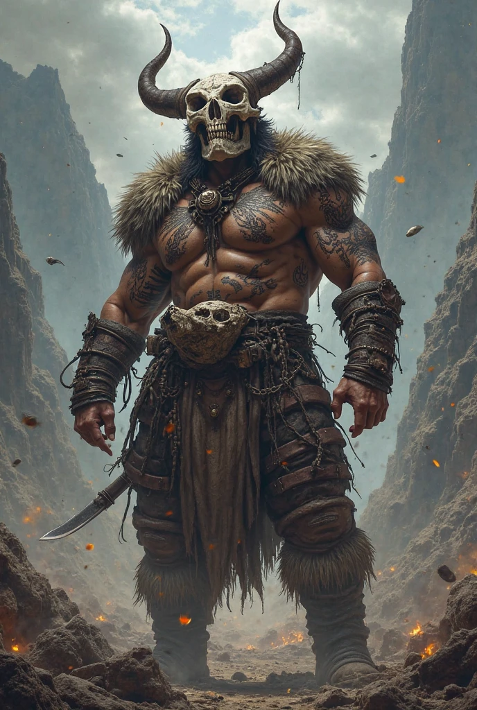 close up:1.3, (masterpiece:1.5),(Best Quality:1.6), (ultra High resolution:1.4), ((1 ogre alone, strong and robust, dynamic pose, with shoulder pads and leather bones, large and sharp fangs, leather belt with a skull:1.5)) , loincloth, Detailed illustration, Intricate, Idyllic, magical elves in the forest:1.5, landscape, Vibrant colors, sunrise, rayos de sol pasando a través de los trees, leaves falling from the trees, dew on leaves and plants, clouds, (( magical, beautiful, from another world, trees:1.4 )), (( Best Quality, Vibrant, 32K, clear, well-defined shadows)).(Best Quality,4k,8k,High resolution,masterpiece:1.2),ultra detailed,(realist,photorealist,photo-realist:1.37),Very detailed face,extremely detailed facial features,textura de piel hiperrealist,extremely fine details,detalles Intricates,detailed eyes,detailed nose,detailed lips,Detailed facial expressions,intricate facial anatomy,intense lighting,dramatic lighting,lighting change,cinematic lighting,chiaroscuro lighting,dramatic shadows,dramatic moments,vivid colors,intense colours,Deep contrast,cinematic depth of field,cinematographic composition,cinematic camera angle