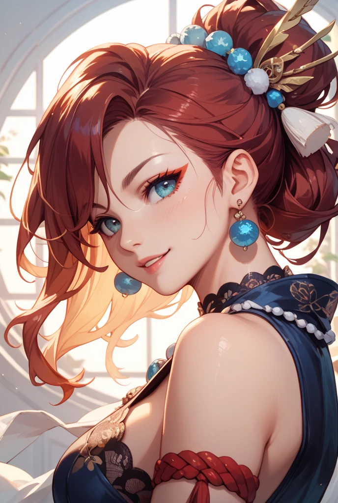 Cowboy Shot, highest quality, 超A high resolution, (Realistic:1.4), Beautiful face in every detail, Detailed clothing, Attractive European women,highest quality, 4K, High resolution, masterpiece:1.2, Very detailed,(front:1.9),MangaKawaiiAnime,(Photorealistic:1.4)Beautiful Face, (looking at the camera),Cute face, 、RAW Photos, highest quality,, Vibrant, Red and blue eyes,Strong gaze,Vibrant colors,(Face the front:1.5),((masterpiece,highest quality)), 4K, High resolution, 1 female, alone, smile, Green mini Dress, (Perfumer Costume:1.2),