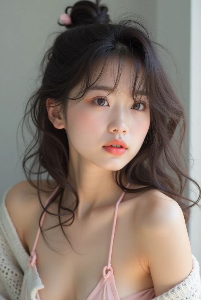 (Create a realistic and photorealistic photo image about girls)、self-introduction、Small breasted Japanese schoolgirl、Cheeky face、Completely naked, nsfw