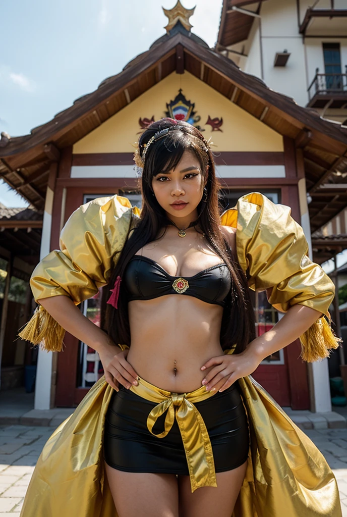 (((Actual Photos,High resolution, 8kHighest quality))),Very detailedな CG Unity 8k 壁紙, Highest quality, Very detailed, Tabletop, Realistic,Very detailedなMature Woman,Mature Woman, Age 25、((Huge breasts))Big cleavage ,Big Ass,Big Ass,Thick thighs,Saggy breasts,Narrow waist,Wide Hips,(((Off-the-shoulder bikini top:1.2)))、 (Apron Golf Mini Skirt) , (Wearing golf gloves),Wear a sun visor, Beautiful Eyes, ((The shape of the nipples is visible even through clothing))、Realistic female hands、audience, blush,A light smile, Lips parted, cowboy shot、 Tight golf wear、With your tongue firmly up、Muchimuchi Body,Hard nipples,Nipples are visible,(((ボタンが閉まらないほどHuge breasts)))、Thick thighs、(One Woman)、Tight mini skirt,(((Off-the-shoulder bikini top)))、Big Breasts、Long legs,Knee-high boots、(((Random Pause)))、Golf course、(Full body photo),Golf Tournament、Vulgar female professional golfer, blonde(((Gold Necklace:1.5)))、(((Gold bejeweled stone gal belt:1.4))),(((me_irie)))