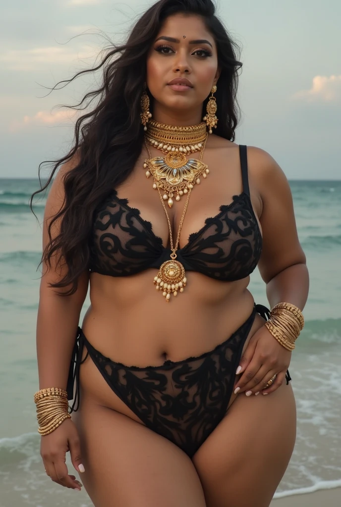Tamil girl full girl black bindi on forehead middle, full anatomy beautiful sexy body Tamil girl sex position photo-realistic perfect human anatomy beautiful pussy perfect  slightly chubby body Tamil girl  flower traditional flower on hair indian white skin tone detailed skin color perfect  body sharp  puffy long thick nipples embossed transparent low neck-deep cleavage small size strapless bikini nipples impression transparent visible camera top angle 
