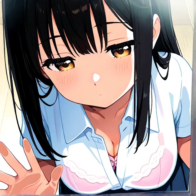 Beautiful girl at 13 years old,Japanese,,,Small and slim,Flat Chest,Small breasts,Baby Face,Small face,Black Hair,middle School girls,negligee,lingerie,Tie hands behind back,fellatio,open mouth,cum on tongue,handjob,Kneeling and sitting,Beautiful and detailed anime art,First-person view,

