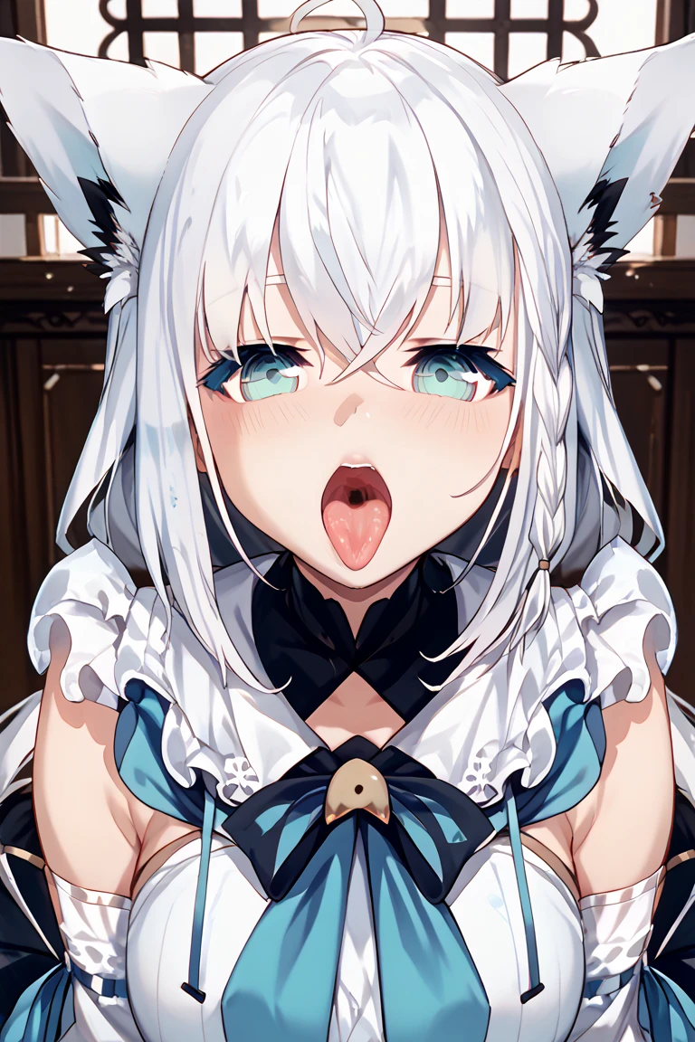 (masterpiece), (best quality), solo girl, (throat), (saliva), ((breath)), (uvula), (totally open mouth), closeup,
st. louis \(luxurious wheels\) \(azur lane\),