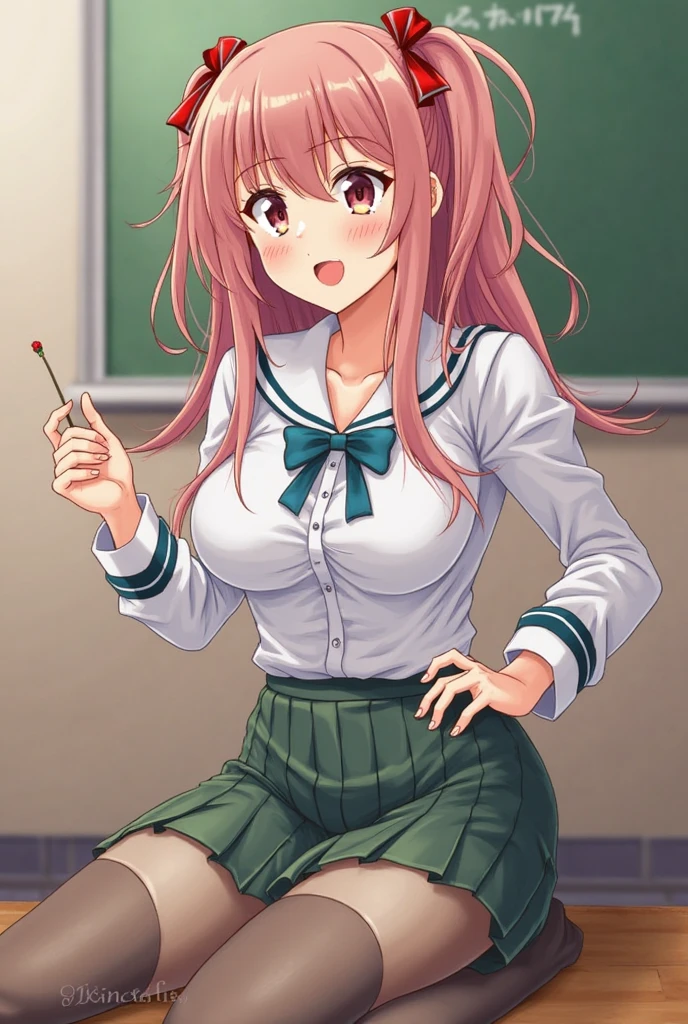 Sumisakurasawa, Sumi Sakurasawa, flequillo, (ojos rosados:1.5), pelo entre los ojos, cabello rosado, trenza, Lazo de pelo, cejas gruesas,
Falda QUEBRAR, camisa, mangas largas, arco, cinta, Uniforme escolar, Camisa blanca, Serafuku, Collar de marinero, red ribbon, Cinta para el cuello, falda roja, Cuello marinero blanco,
DESCANSO mirando al espectador,
DESCANSO en interiores, Classroom,
QUEBRAR (Obra maestra:1.2), La mejor calidad, High resolution, Unidad 8K Fondo de pantalla, (illustration:0.8), (hermosos ojos detallados:1.6), Cara extremadamente detallada, Perfect lighting, CG extremadamente detallado, (Manos perfectas, Perfect ???????), LARGE BREASTS, MINI SKIRT, SPREAD LEGS, AHEGAO, SEDUCTIVE LOOK, OPEN MOUTH