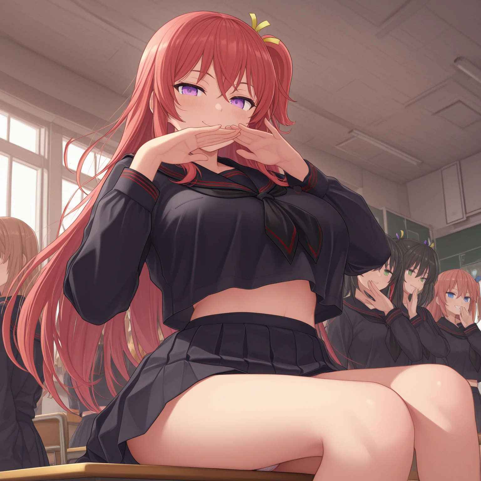 Maki Nishikino、lovelive 、One Girl, crowded train、crowd、on the train、Attacked by a molester、Five Fingers, mini skirt, Petting、Highest quality, Displeased face, blazer, blouse,Purple bra、 Purple Panties, Her thighs and groin are wet with love juice. 、crowd、Big 、Big Ass、Thick thighs、The woman feels sexual arousal、A molester gropes my breasts、Having your crotch touched by a molester、Reaching orgasm、Having your crotch touched with fingers、Being fingered by a pervert、Spread your legs