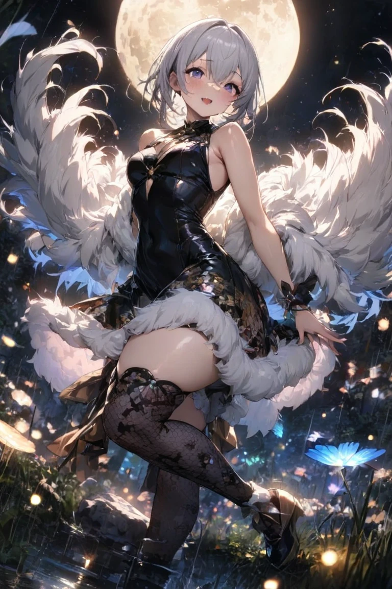 (psychedelic art:1.5), (from below:1.2), intricate dress, upper body, (Best quality, 8k, Masterpiece :1.3), (realistic, photorealistic: 1.37), (Pretty woman in her 20s), (slim), (emphasizing slender abs :1.3), (loose white lace shirt, tight lace shorts that accentuate her big buttocks), (crotch tattoo), transparent top clothing,(random pose), (wet body), (long hair, random hairstyle), (large breasts :1.3), (Ultra-detailed face), (Closed eyes), (Double eyelids), (eyeshadow intensifying), (many eyelashes), (long legs), (professional lighting), (photon mapping), (radiosity), raw photo:1.2, masterpiece, highest quality, 16k, unbelievably absurd, very detailed, perfect beauty, (double exposure vibrant colors silhouette:1.3), (layered vibrant colors silhouette:1.2), (beautiful feather wave, flowing dress, flowy golden long hair, (flowers:1.2), best image quality, masterpiece, super high resolution, (fidelity:1.4), movie, (torn clothes:1.5), (wet clothes:1.4), bare shoulders, wet hair, official art, unity 8k wallpaper, ultra detailed, beautiful and aesthetic, masterpiece, best quality, (fractal art:1.3) , extremely detailed, dynamic angle, cowboyshot, elegant, a brutalist designed, vivid colours, romanticism, atmospheric, ecstasy of musical notes, streaming musical notes visible. (masterpiece, top quality, best quality, official art, beautiful and aesthetic:1.2), (1 female:1.3), extremely detailed, (fractal art:1.1),(colorful:1.1)(lace:1.3),highest detailed,(zentangle:1.2), (abstract background:1.3), (shiny skin), (many colors:1.4),(earrings), best quality, ultra-detailed, super detailed skin, cute, extremely detailed, 8K, dynamic angle, belly button, blash, smile, uncensored, motion, navel, croptop, two-tone hair color, HDR, wind, perfect hand, active, ART STYLE