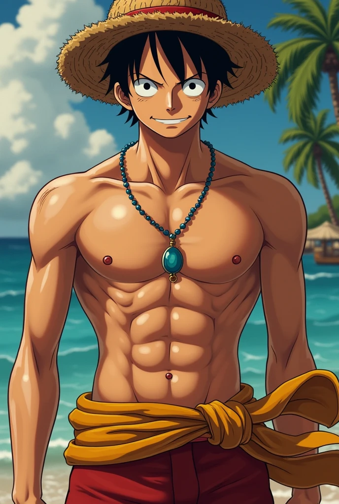 Genera a mokey D luffy de el anime onepice