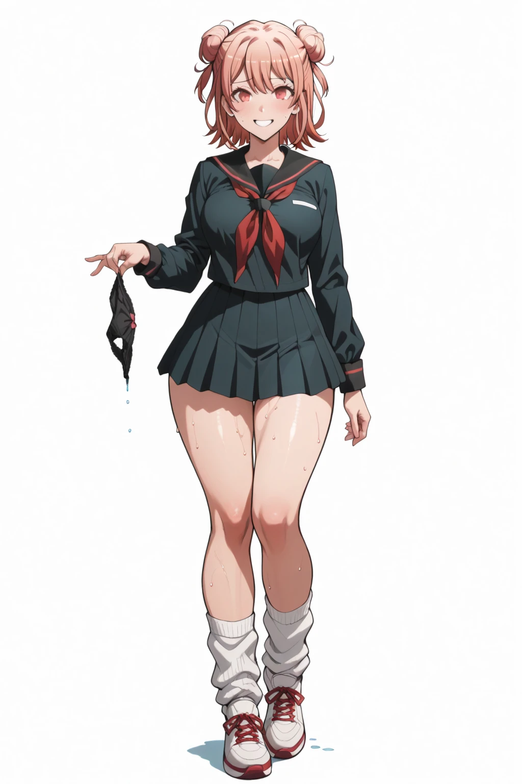 (Masterpiece, Best Quality, High Quality), sakurauchi riko,long hair, earring, high-leg , micro bikini,side tie,thicc thighs ,in weather report studio, crotch, in class, standing against blackboard