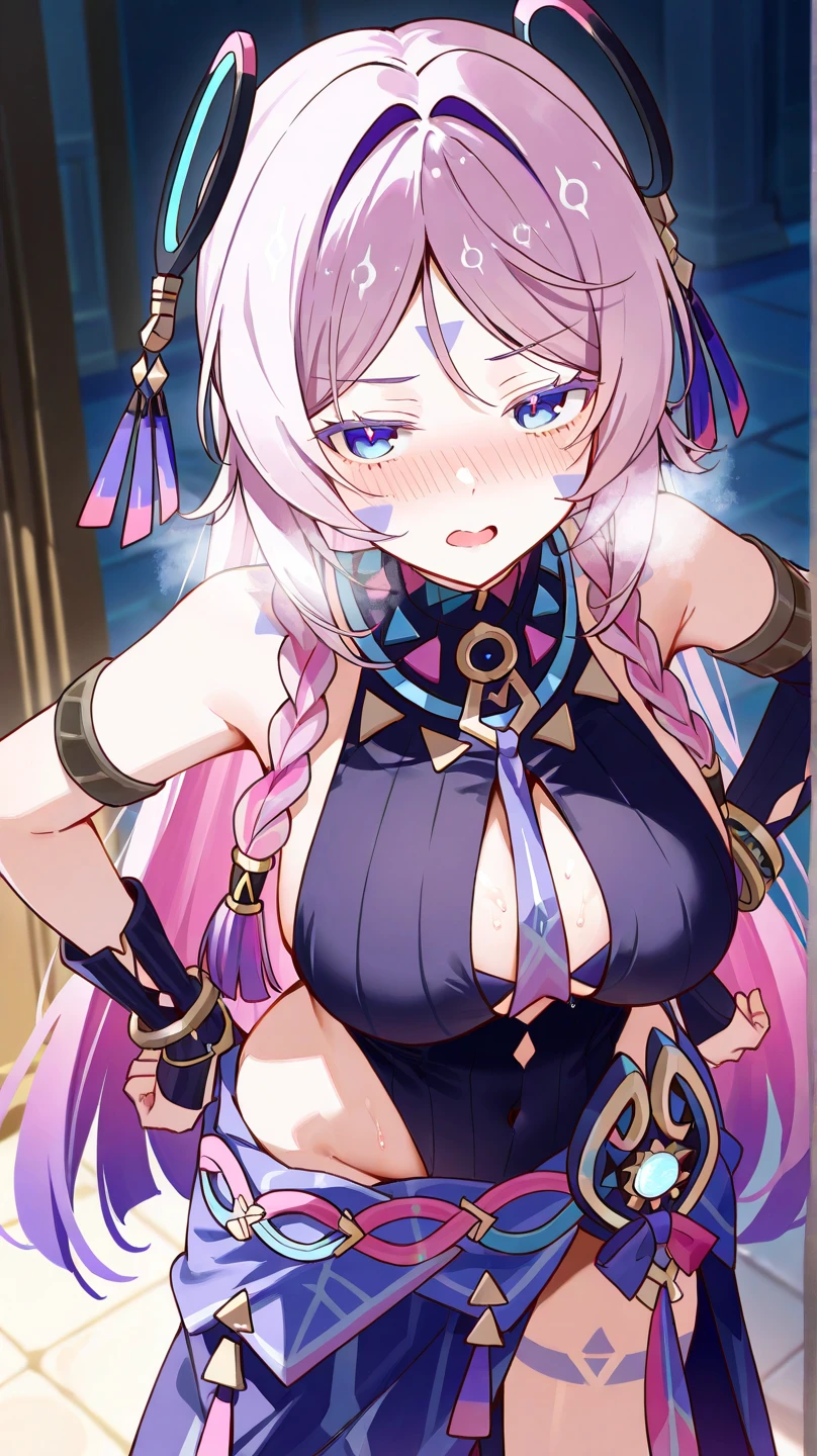 masterpiece, best quality,extremely detailed CG unity 8k wallpaper,
1girl,okita souji \(fate\), haori,blush,smile, cleavage, (hourglass figure), (perfect body)
