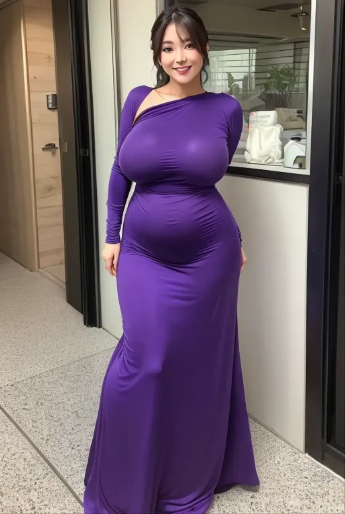 (Best quality,8k,ultra high res:1.2),(Pretty chinese-Indonesian girl),(Huge breasts:0.8),(long dress), (thick thighs:0.9), (obese body), (modern plain hijab ), (sfw), (40-year-old ), (SFW), (FULL BODY)
