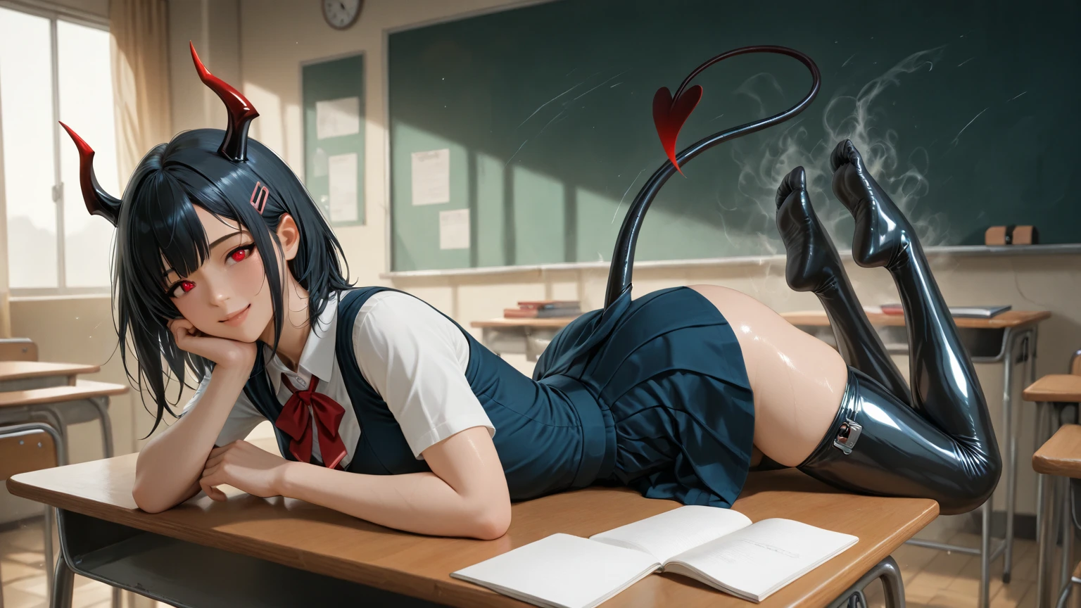 best quality, masterpiece <lora:dildo_reveal_v15:1> dildo reveal, 1girl, sitting, ass juice, pussy juice, school chair, classroom, (horse dildo:1.2), gigantic dildo, huge dildo, large dildo extreme detailed, highest detailed, centered