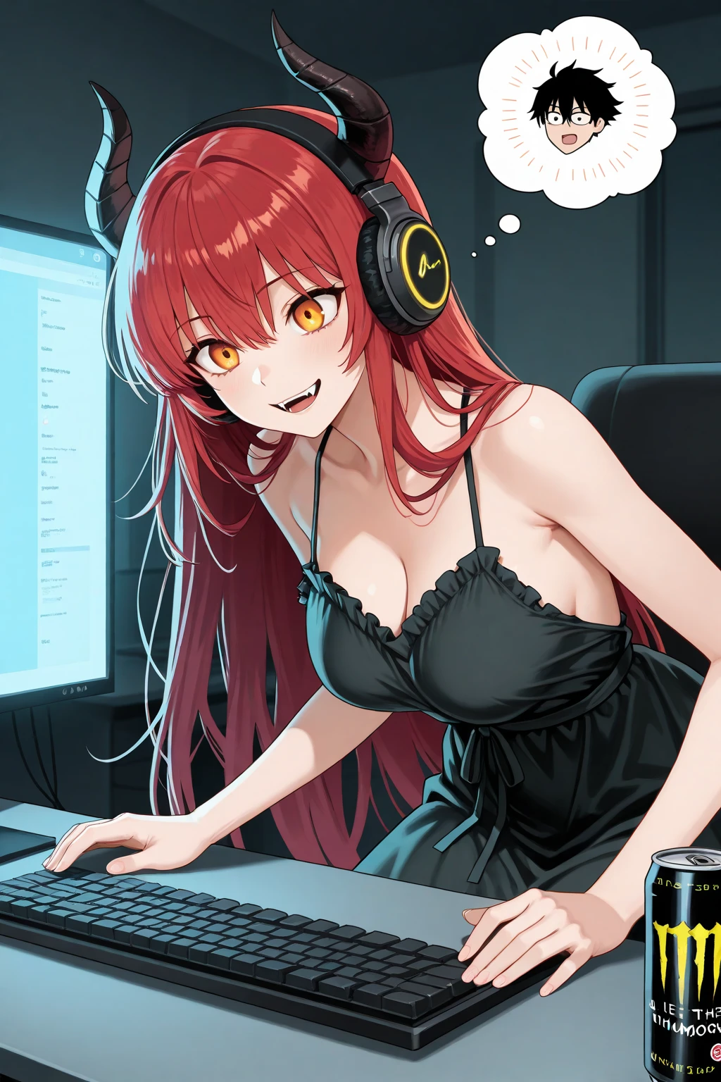 ((Masterpiece)), (((Best Quality)))), ((Illustration)), (Depth of Field: 1.2),Solo,Dynamic Angle,1 Girl,Hacker Beautiful 15 Years Old medium skin colored Girl, Indoors, Room, Dim Room, Sci-Fi, Neon, Neon Lights, Cyberpunk, Computer Room, Gaming Headphones, Computer Equipment, Ethical Hacker, Server Room Background, display lights, monitors, (LED monitors, surrounded by multiple display monitors: 1.5), gaming chair,  bright pink hair highlights, long hair, light cyber clothes, energy drinks, cables, messy room, front, bottom, talking at camera, wearing cyber punk googles