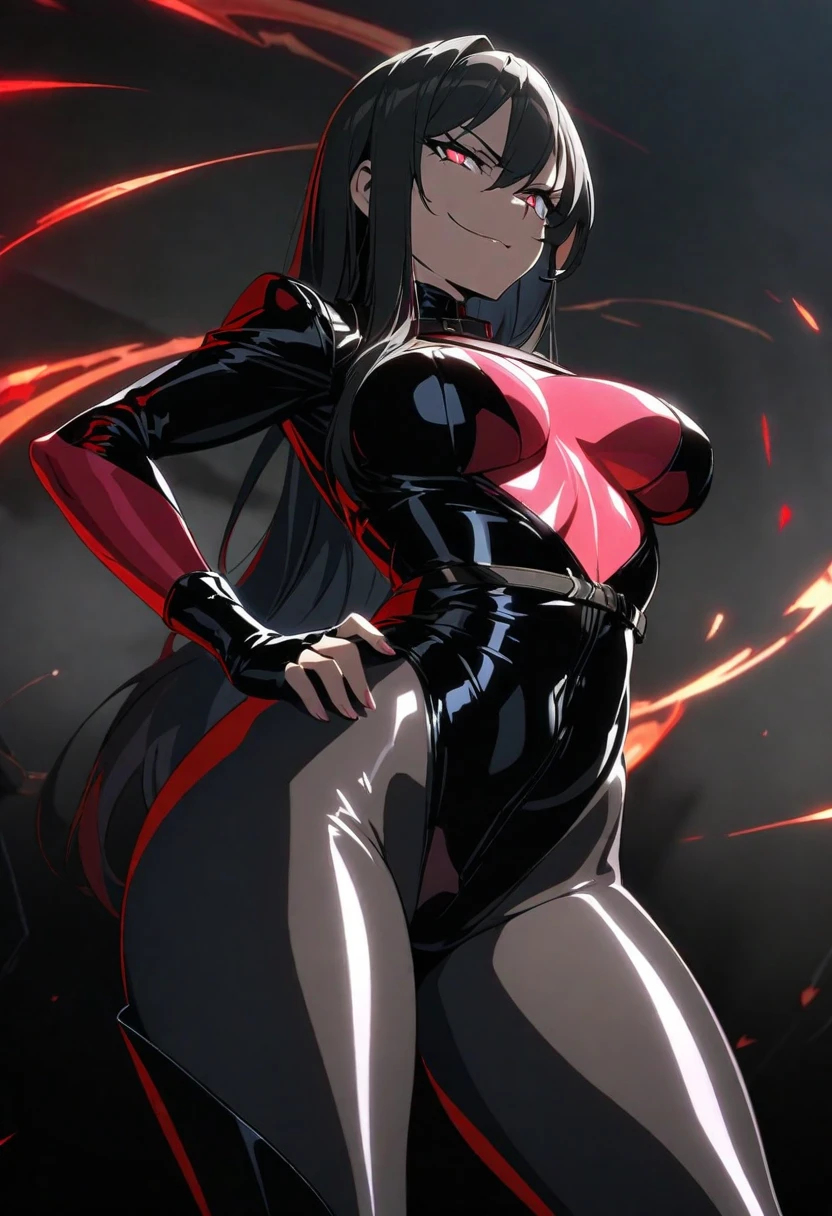Yaoyorozu , standing , pov from top , big eyes , beautiful face , eyelashes , hot , cheerleader outfit , my hero academia style , big round breasts