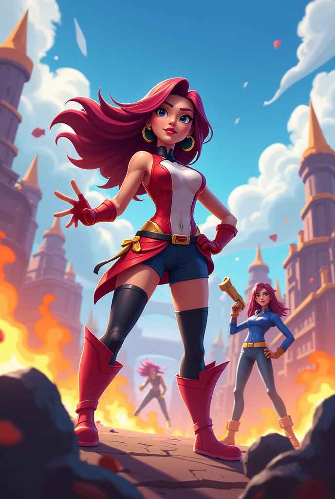 ((masterpiece), best quality, high quality, professional quality, highly detailed, highres, perfect lighting, natural lighting), Build a top-notch, highly detailed masterpiece, Goddess of wisdom, depicted with a helmet and a shield of knowledge, Seductress, Tall, Fit, Square Face, Olive Skin, Red Hair, Gray Eyes, Short Nose, Thick Lips, Receding Chin, Long Hair, Fine Hair, Long Curled Updo, large breasts, Huggie earrings, brown velvet lipstick, Computer Animation, imaginative, Animal, Haze,appalling, Beastly figure under the full moon, Tan Skin, Redhead with a messy bun and loose strands, cream cream lipstick, A flickering streetlamp casting long, distorted shadows on an empty street,An enigmatic piece that challenges perception, inviting the viewer to delve into its mysteries, Diamond, Shimmering luster that adds a touch of elegance and allure, A crystalized specimen with a unique and rare formation, showcasing the wonders of mineralogy, With a resounding boom, the explosion creates a swirling vortex of smoke and flames, Donned in, Short, Firm, Oval Face, Dark Skin, Auburn Hair, turquoise Eyes, Long Nose, Pouty Lips, Receding Chin, Shoulder-Length Hair, Straight Hair, Fishtail Braid, soft breasts, Clip-on earrings, magenta metallic lipstick