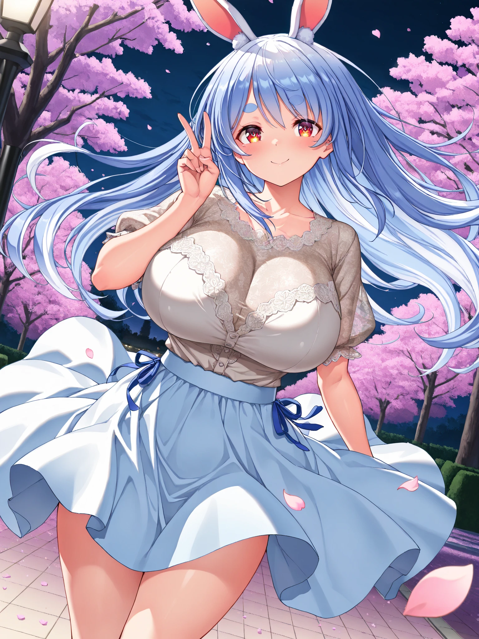 NIIGAKIHINA, PURPLE HAIR, TWO-TONE HAIR, SPLIT-COLOR HAIR, PINK HAIR, BLUNT BANGS, VERY LONG HAIR, PURPLE EYES, large breasts, live stage, solo, nipple, naked, crying, snow, Peeing, lactation, projectile lactation,  (Sweating profusely, Love juice, Wet Woman, female ejaculation)