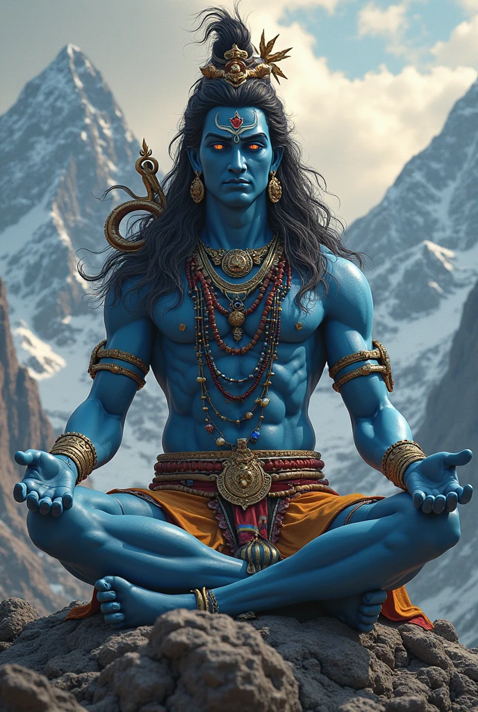 Shiva amidst the Whirling Sandstorm: The sculpture is placed in the midst of a swirling sandstorm in a vast desert, embodying the dynamic and ever-changing nature of existence.