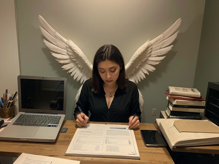 make me a picture of an angel named ziberoth