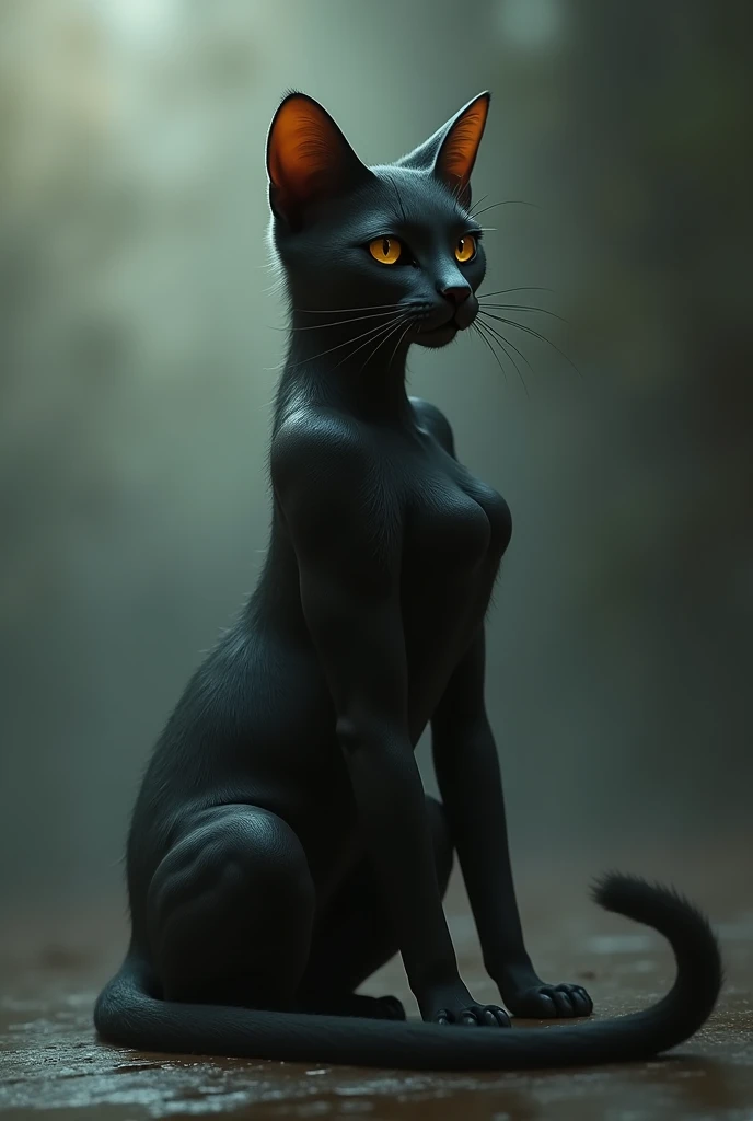 Anubian_jackal female hair black_fur gold_iris black_sclera fit_body faceing_front hot solo Masterpiece best_quality highly_detailed cleanly_drawn_eyes anthro_only voluptuous black_bikini large_breasts horny slut seductive_look tall dommy_mommy submisive, on her knees, mouth open, begging, view from top, by_cervina_7