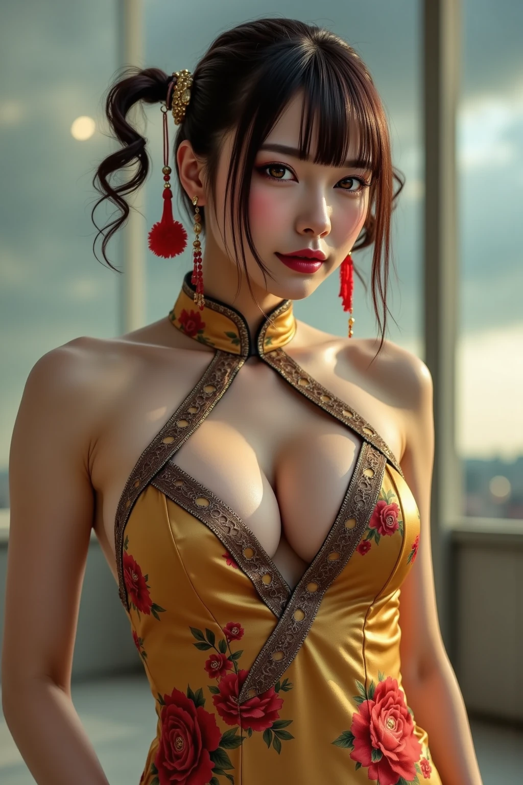 ((addielyn)), Random posture, (An extremely delicate and beautiful work), (masterpiece), 1girl, extremely detailed skin, highly detailed, no pimples, ((no pimples)), ponytail contorted, charming expression, beautiful and clear eyes, green eye pupil, delicate necklace, delicate earrings, simple blurred background, extreme detail description, beautiful, charming, delicate face, delicate figure, Fine collarbones, lovely lips, soft behind, (8k, RAW photo, best quality, masterpiece:1.2), (realistic, photo-realistic:1.37), 1girl, cute, cityscape, night, professional lighting, radiosity, above waist, sweat skined:1.2, hyperrealistic skin detail, breast ((naked)), ((Best quality, 8k, Masterpiece :1.3)), 1girl, beautiful, soft breasts, Pretty woman with emphasizing slender abs :1.3, (Dark brown hair, Ponytail, Huge breasts :1.2), tanned skin, skin hair detailed, moles under eyes, ultra-detailed face, delicate eyes, double eyelids, soft breasts, diamond choker necklace, jewely, exposed cleavage, her face, realistic, detailed skin, extreme light and shadow, wearing yukata Japanese summer festival, wearing hair ribbon best quality, (in japanese shrine:1.5), (realistic, photorealistic: 1.37), extreme light and shadow, disheveled hair, master work, rich details, (fine facial features), (highest quality photo), (masterpiece), (detailed eyes), look in front of you eyes, incredibly cute under eye moles, necklace, earring best quality, Japanese woman, large breasts, very short bob hair, upper body, A beautiful woman with perfect body:1.4, Slim abdomen:1.2, (full body:1.6), ultra-detailed face, delicate eyes, double eyelids, soft breasts, charming expression, moonlights, (full body:1.6),