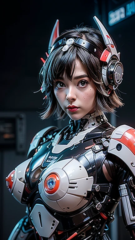 (Skimpy mechanical girl and alien background)、(Mystical expression)、highest quality、masterpiece、Super high resolution、(Photoreal:1.4)、RAW photo、1 girl、glowing skin、(((1 Mechanical Girl)))、(red metalボディスーツ)、(Natural alien background to fight aliens)、(Small LED)、((Super realistic details))、vertical giant monster background),global illumination、Shadow、octane rendering、8K、super sharp、robotの背景、big breasts、Raw skin exposed in the cleavage、red metal、intricate decorative details、Japan details、very intricate details、realistic light、(Mystical expression),CG Society Trenlow Eyes、Eyes shining towards the camera、Mechanical marginal blood vessels connected to neon detail tubes)、(Wires and cables connecting to the head)、Small LED、,mechanical thighs、two stock、(Hands are also made of machines)、robot、future alien、Please wear a mechanical helmet、transparent face guard、