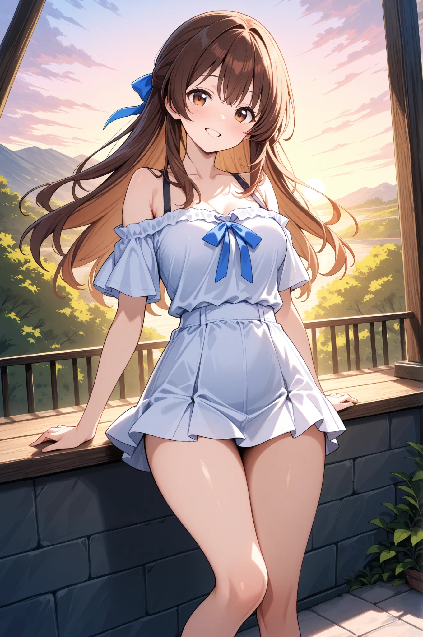 (best quality:2.0), (masterpiece:1.8), extremely detailed CG 8k wallpaper, HDR ultra detailed illustration, ((1girl)), nsfw, Asahina Mikuru, detailed face, solo, ((no panties)), (((pussy))), bare_shoulders, white_thighhighs, (from_behind:1.2), bent_over, leaning_on_table, looking_away, (ass:0.8), skindentation, maid, <lora:AsahinaMikuru_V1.0:0.8>, public, outdoors, embarrassed, realistic