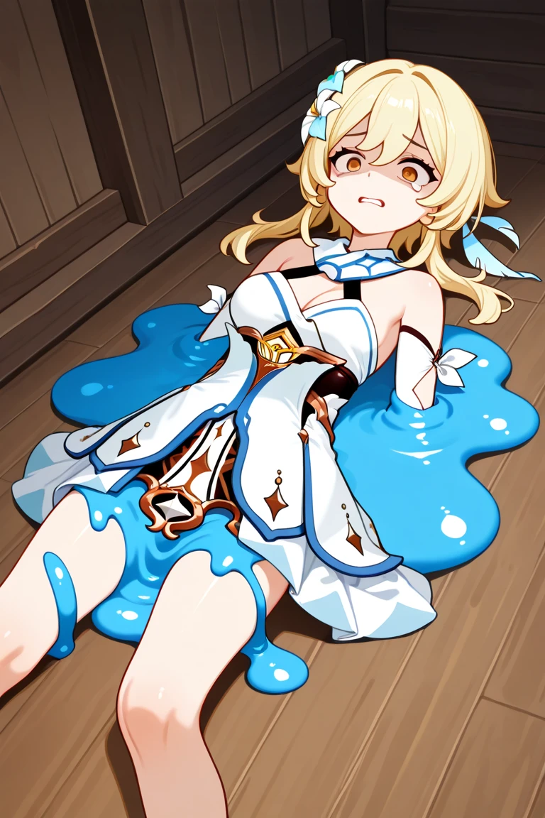 One Girl、Bathtub、ザーメンが溜まったBathtub、Bukkake、Long Hair、Raise your arms to show your sides、One penis