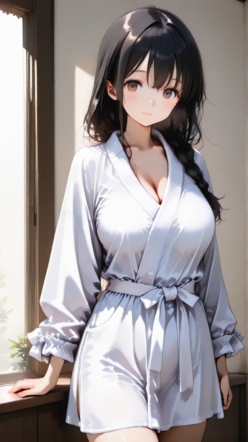 A Japanese girl in a thin nightgown is full of lust and lust. Her whole body is wet with sweat. The thin robe clings to her body and reveals her inner skin. It attracts the viewer's sensuality. Intricate, clear and high quality HD.