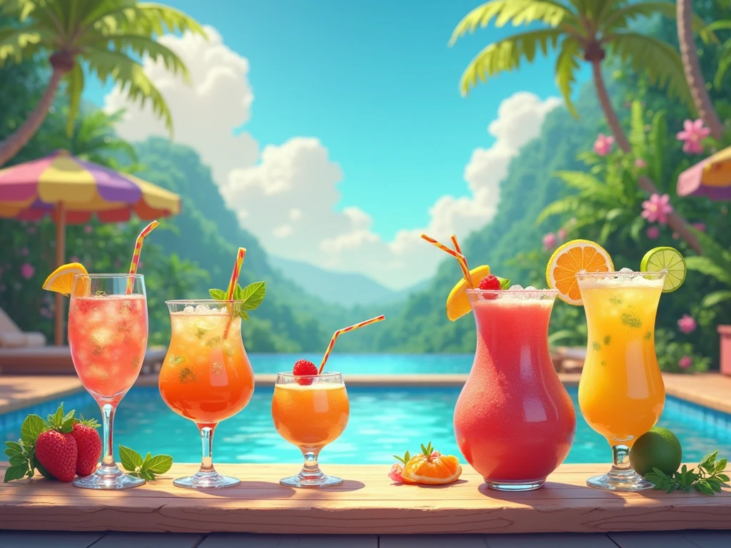 just make advertisements for beverage products with animated images