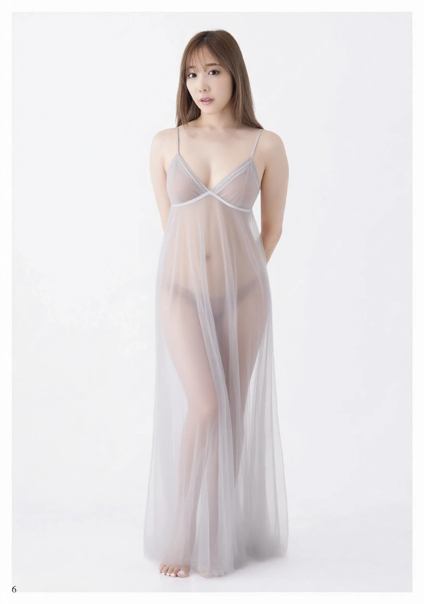 (best quality:1.5), (masterpiece:1.5), very detailed, high resolution, 8k, cute Japanese woman, cute 24 year old beauty, slim body, (busty breasts), thin lips, detailed face, Beautiful and elegant face, cute face, natural bangs, arched eyebrows, well-groomed eyebrows, (big eyes with a good balance between the left and right sides), cute eyes, beautiful eyes, beautiful thin nose, (beautiful skin), medium Hair, ((Brunette hair)), ((black hair)), (natural bangs), (Round and cute face:1.2), beautiful legs, smooth skin skin, cute and sexy slim 24 year old woman, fair skin , Beautiful breasts, (Natural Light:0.8), (lighting forward:0.8), (lighting front:0.8), (Flat lighting:0.8), Detailed fingers, beautiful hands, (Round face:1.4), (Beautiful nipples:1.5), (Beautiful Naked), ((Slightly small nipples:1.2)), (Beautiful cleavage), ((beautiful cameltoe)), sexy pose, ((See-through lingerie)), (natural bangs:2),

