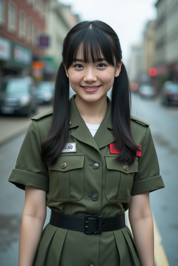 zPDXL, zPDXLxxx, score_9, score_8_up, score_7_up, score_6_up, score_5_up, score_4_up, BREAK <lora:Riko-chan_for_PonyXL:0.8>, riko-chan, 1girl, solo, realistic, , tactical vest, combat helmet, hair ornament, outdoors, hairclip, uncensored, bright