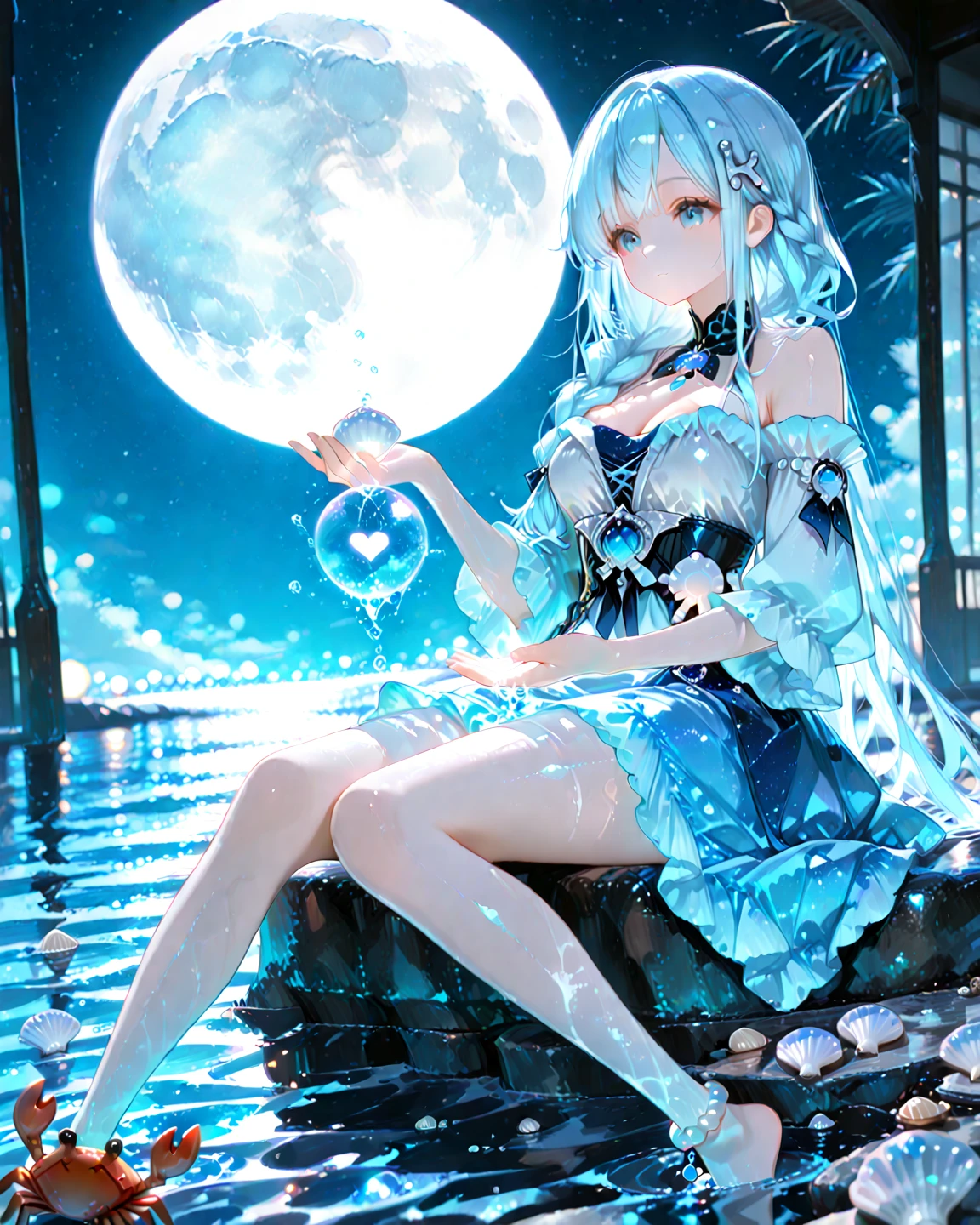 (High quality) (4K)  Blue cat ears, Yellow hair, blue eyed maiden, i am an angel, has white wings, A Cup, Temptation, next to the broken mirror, Center of the world, Heaven, Light transmission, both day and night, crosses、Nice smile
