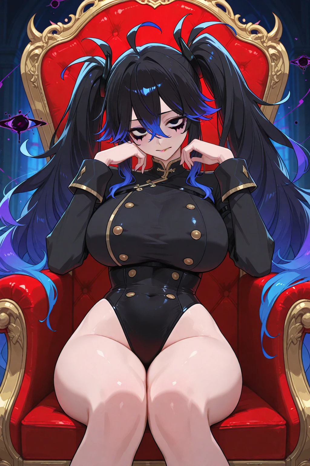 (masterpiece, high quality: 1.1) 1girl whole body ，Soaked，Legs apart， Face, , hairstyle: Weaving, coloured hair: Black long hair, Blindfold: No eyes, skin: 白色的skin,  Mature woman, , Look at the audience with a smile, Huge breasts,  Cover your breasts with clothes )，In prison，Tight transparent underwear，Camel toe，High heel，In prison，Well-proportioned body，Thin legs，Kneel down，open mouth，Camel toe