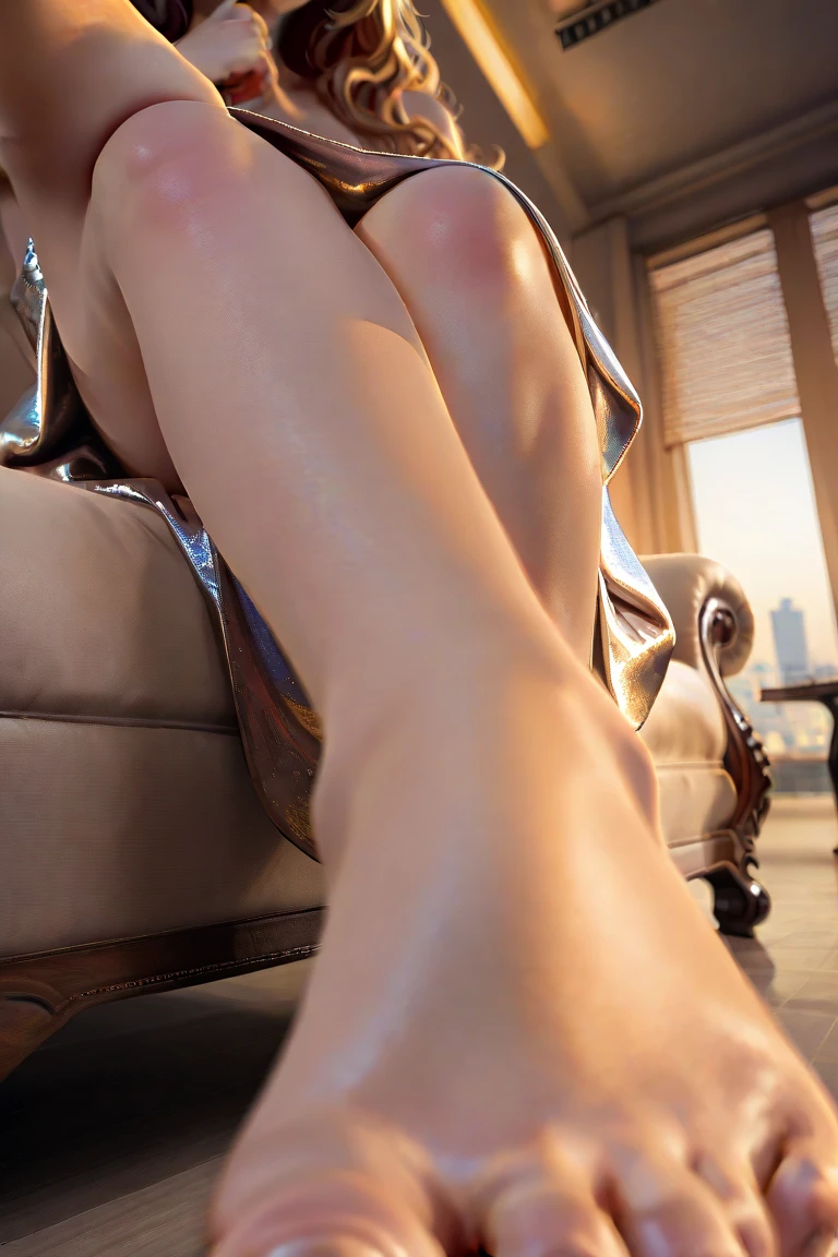 ((Masterpiece, 8k, 3D, realist, super detail)), (1 girl:1.3), thin 19 years old, Ultramicrophotography, super realistic, Perfect face, beautiful features, ((Perfect female body)) beautiful features, ( body), ((small hip)), Vanessa Kirby como Pink como Ironman ((exposed thigh)), exposed skin, Front Full body Shot, full body portrait, futuristic city background, legs open, session, camel toe, Open mouth, shiny wet lips,seductively open lips