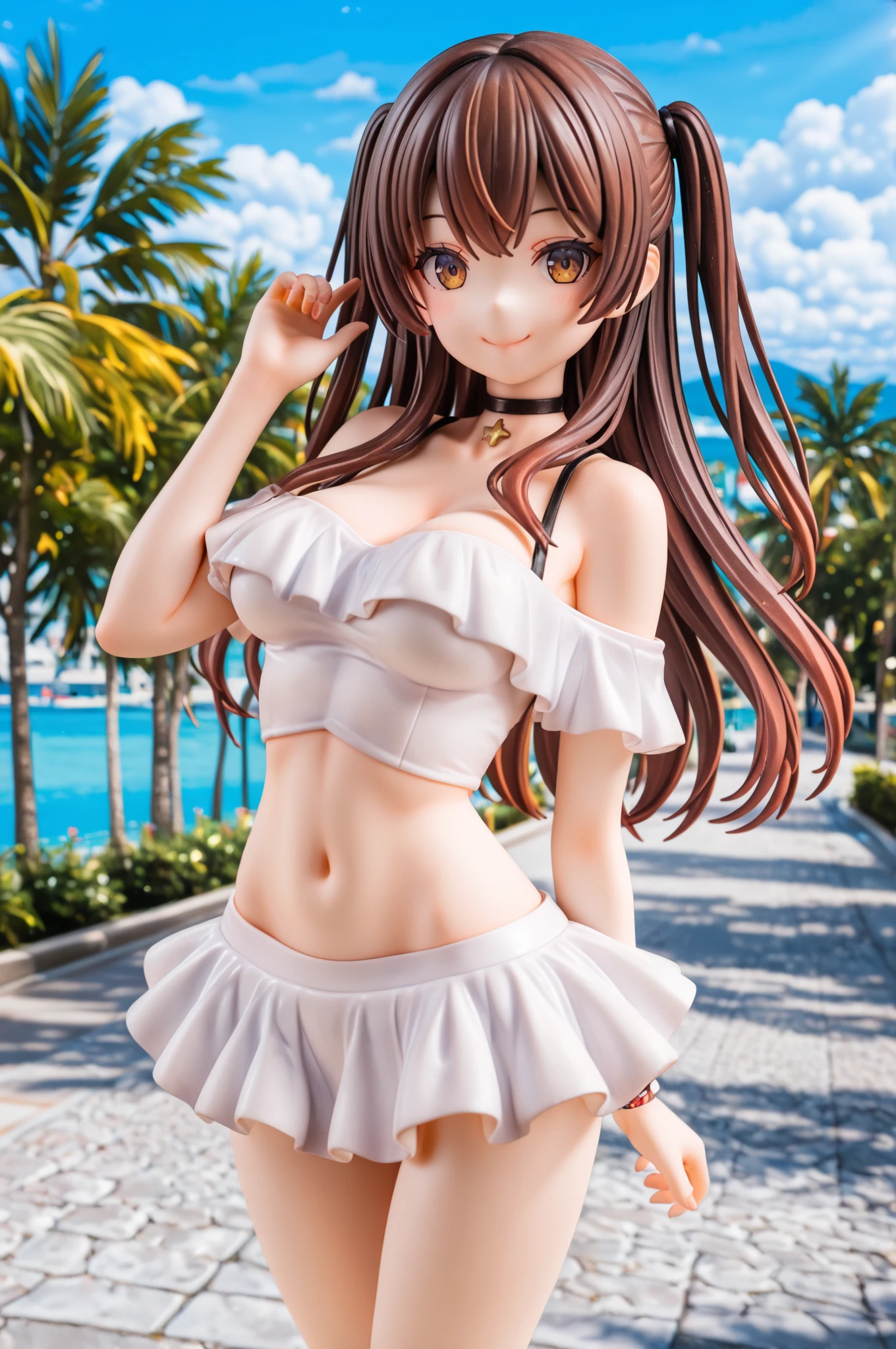 ((highest quality)), ((masterpiece)), (detailed), Perfect Face、5th grade elementary school、Grinning smile、Blushing、Flat Chest、Turn your back to the viewer、Showing her anus