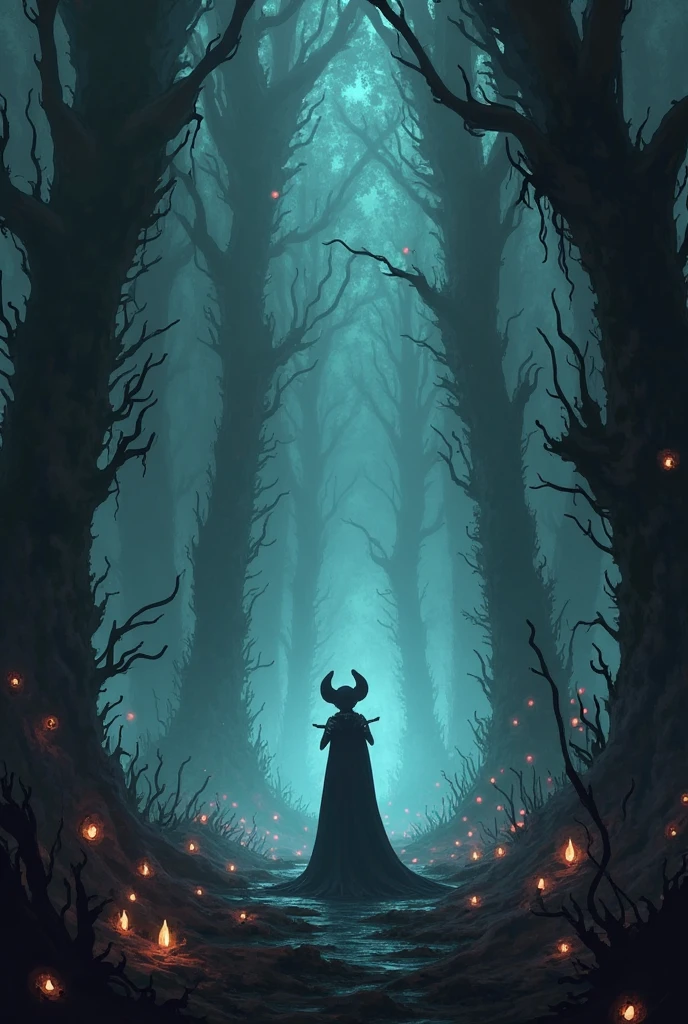 surreal-xl, absurd, bizarre, eerie, fanciful, fantastic and ludicrous, Shadow people watching us inside a dark horror forest, heroic lighting, folklore, intricate, highly detailed, lifelike, photorealistic, digital painting